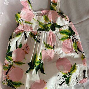 SLEEVELESS Summer Tank Dress Boutique Girls Size 6 Months with Diaper Cover
